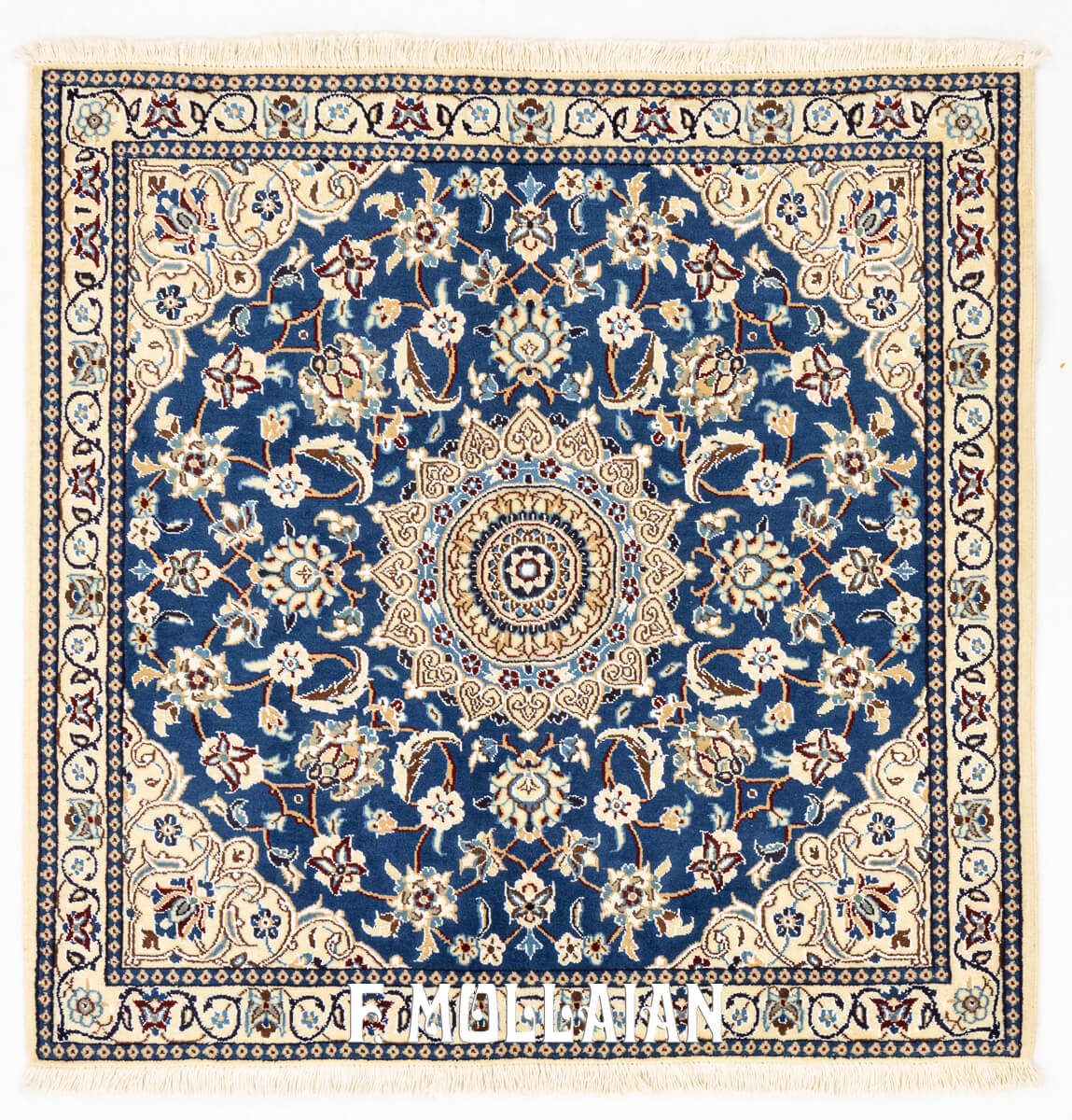 Nain Extra Fine Rug Sky Blue Field (103x100 cm)